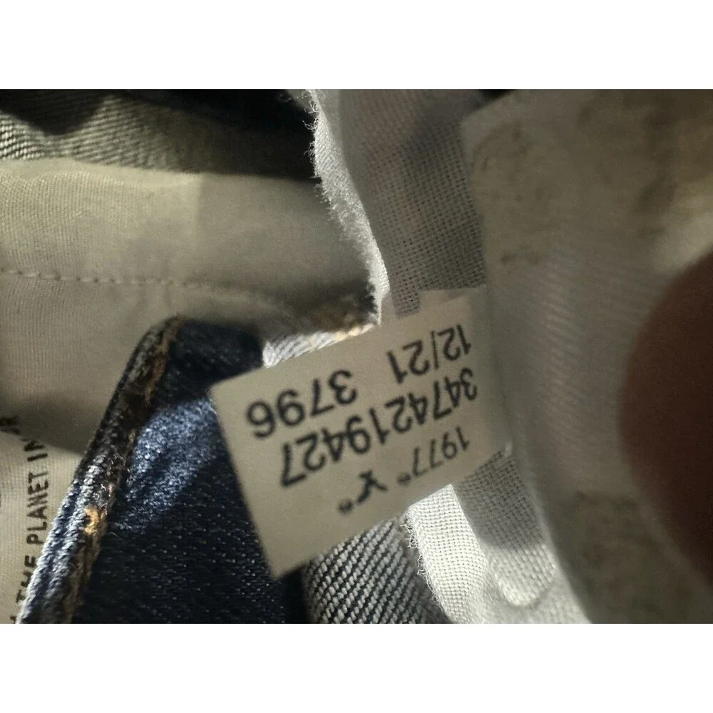 American Eagle Womens Super Hi-Rise Flare Jeans Medium Wash Blue Stretch Size 6